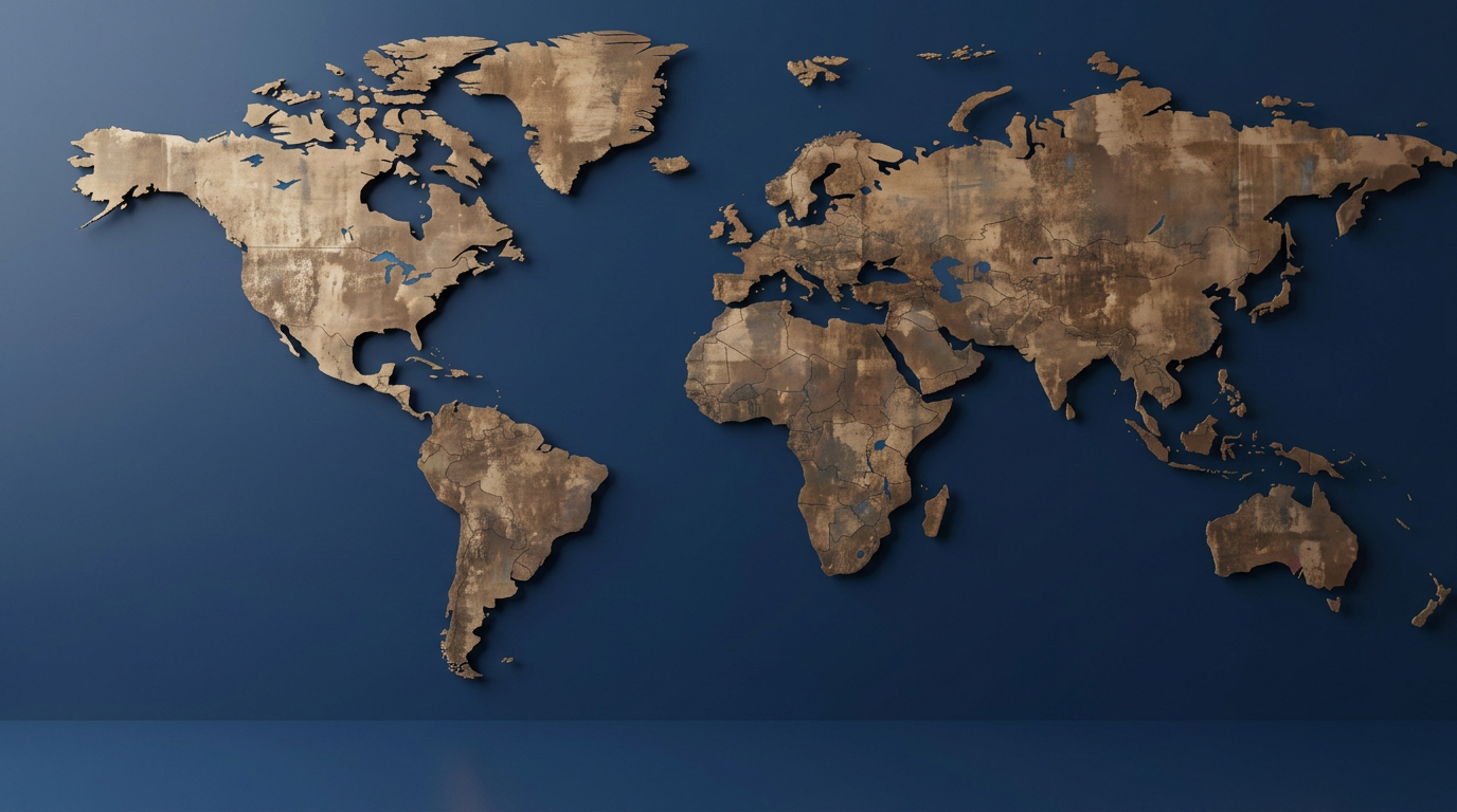 World map showing Rafeden Packaging global reach